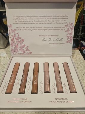 Doll 10 Neutral & Rose Lip Crayon Set - 6-Piece